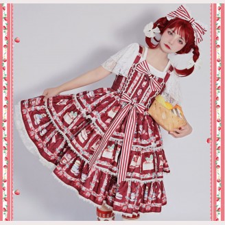Strawberry Afternoon Tea Sweet Lolita Dress JSK by Infanta (IN983)